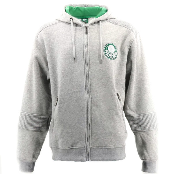 Jaqueta Moletom Capuz Palmeiras Mescla