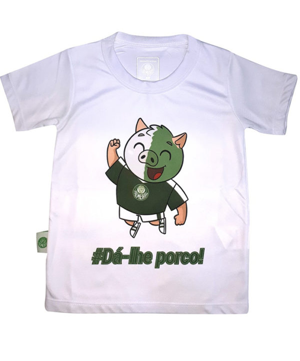 Camiseta Infantil Palmeiras Dá-lhe Porco