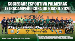 Placa Pôster Tetracampeão Copa do Brasil 2020