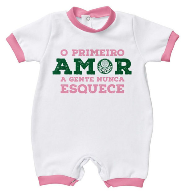 Macacão Bebê Palmeiras Meu Primeiro Amor