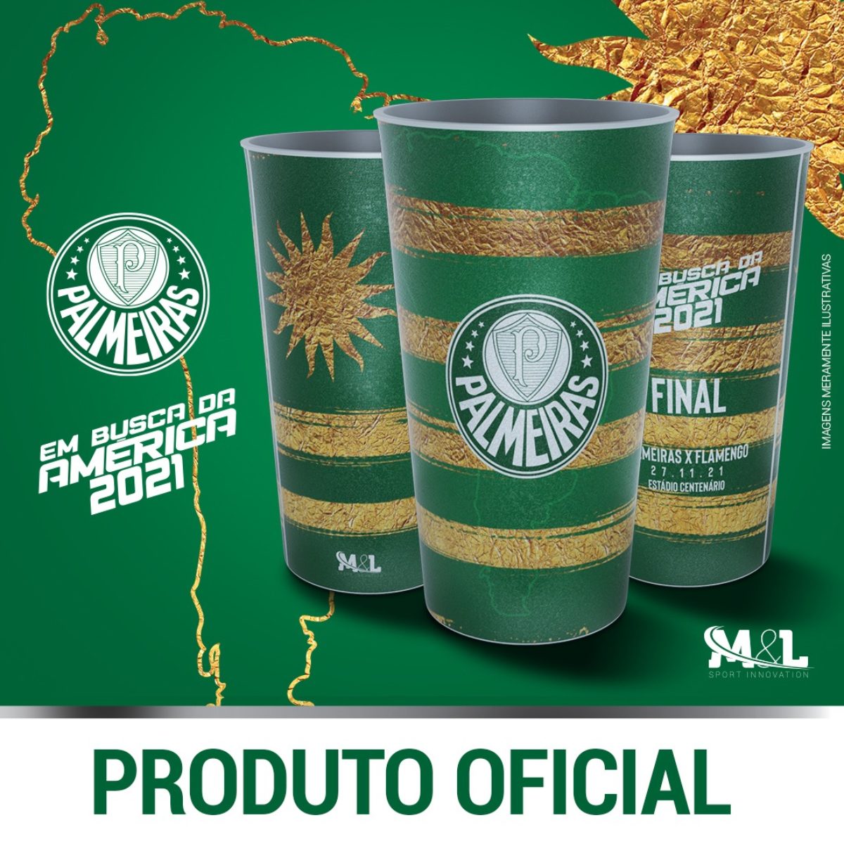 Copo Palmeiras Campeão Paulista 2022 - Verde Branco Mania