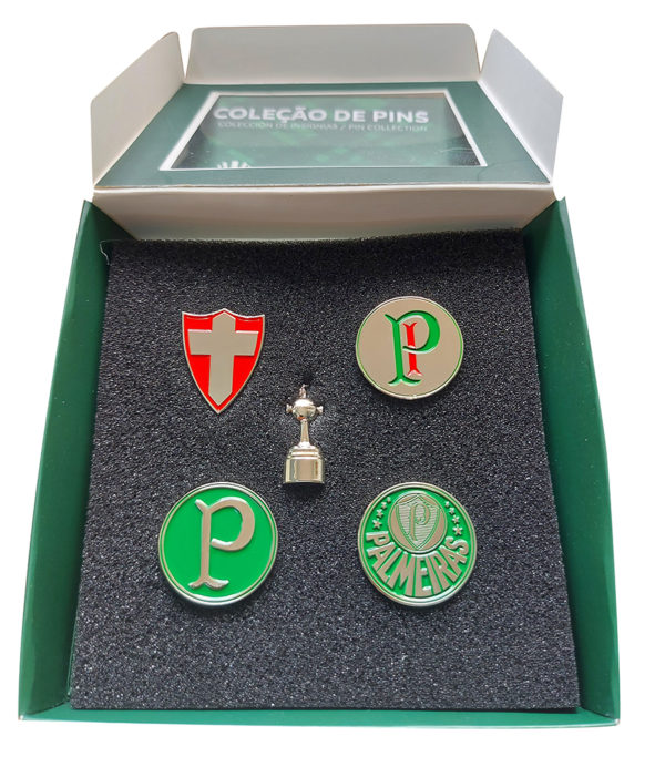 Kit 5 Pins Oficiais Palmeiras Libertadores