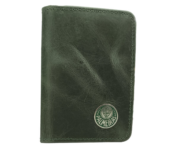 Carteira Palmeiras Couro Slim Verde