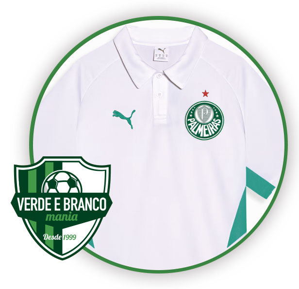 Polo Palmeiras Evostripe 2026/27 Branca